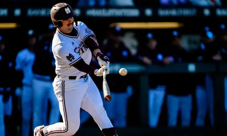 Noah Sullivan ejected during Mississippi State baseball game vs Georgia