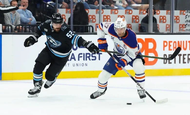 Oilers lose to motivated Mammoth in possible playoff preview