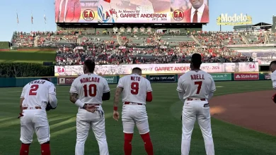 On emotional night, Angel Stadium mourns franchise icon Garret Anderson