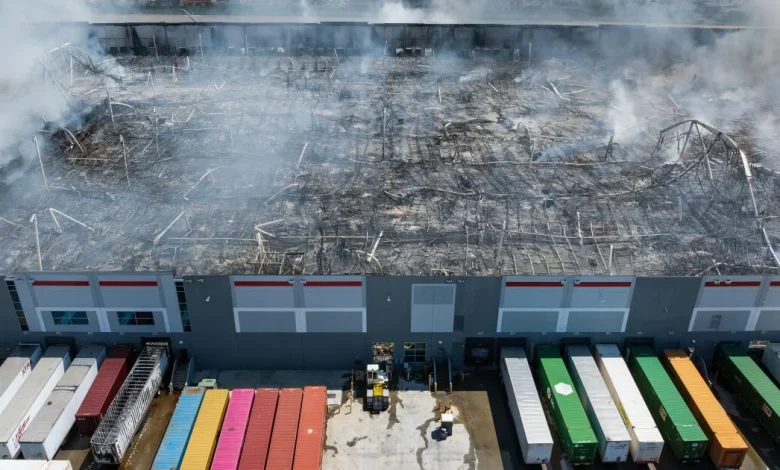 Ontario warehouse arson suspect posted live video showing fire igniting