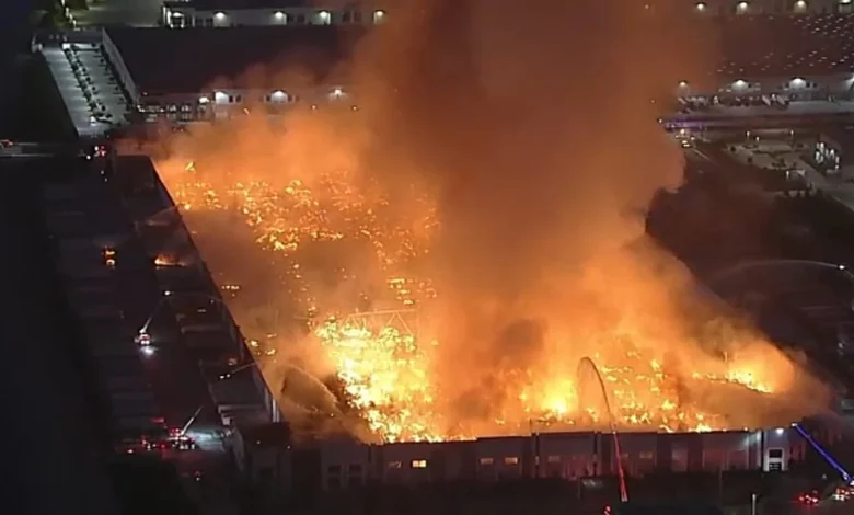 Ontario warehouse fire suspect charged with several counts of felony arson