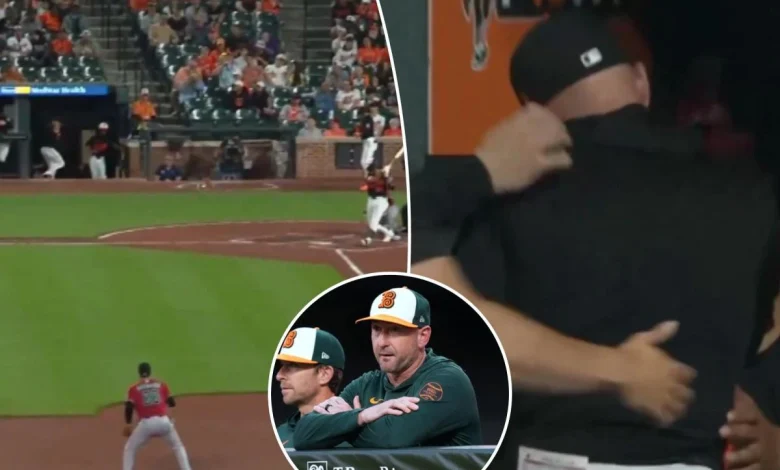 Orioles manager Craig Albernaz struck in face with foul ball in scary scene
