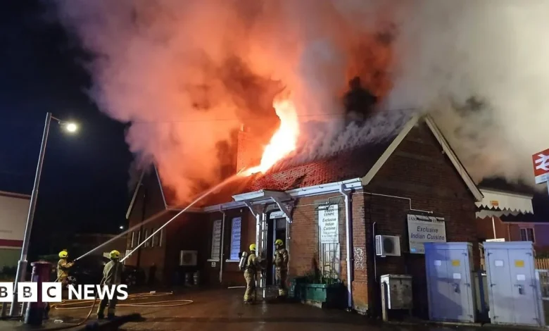 Oulton Broad North railway station fire affects train services