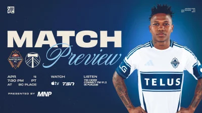 PREVIEW: 'Caps face Cascadia rivals Portland Timbers in Vaisakhi Celebration Match | Watch on Apple TV, TSN