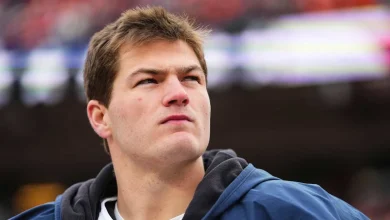 Patriots QB Drake Maye shaves head, says injured shoulder 'shouldn't be an issue'