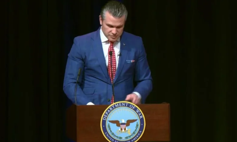 Pete Hegseth reads a prayer adapted from ‘Pulp Fiction’ during Pentagon service