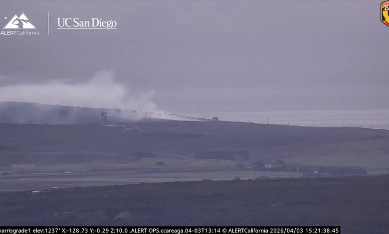 Plato Fire Burning Near Vandenberg Space Launch Complex