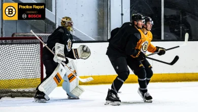 Practice Report: Bruins Have Last Skate in Boston Before Leaving for Buffalo
