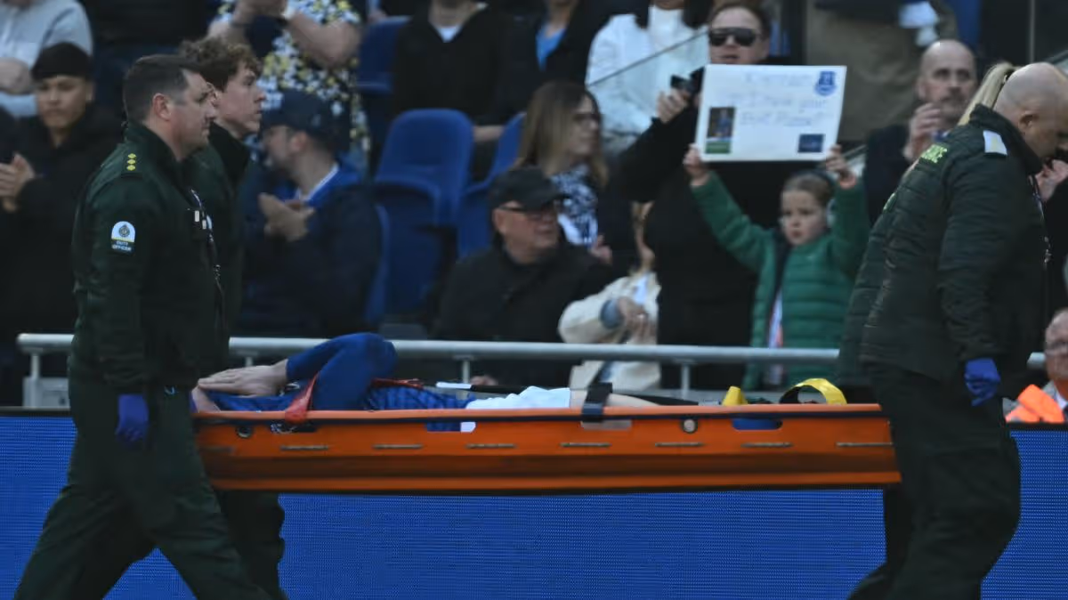 Premier League star Jarrad Branthwaite in tears after horror injury during Liverpool clash