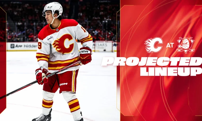 Projected Lineup - Flames @ Ducks