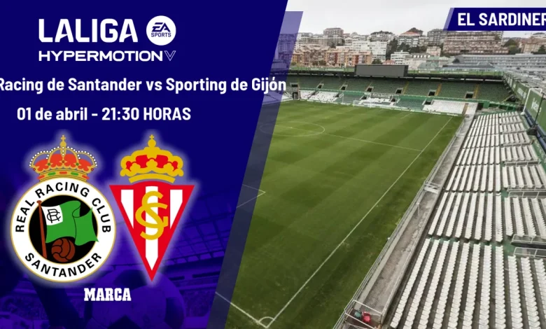 Racing de Santander - Sporting de Gijón: horario y dónde ver hoy en TV el partido de LaLiga Hypermotion