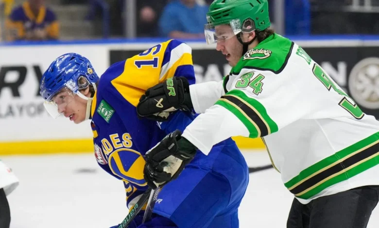 Raiders shutout Blades for second straight night for series vice grip