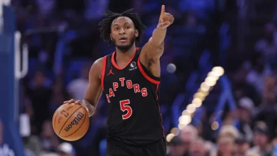 Raptors' Quickley exits regular-season finale with hamstring tightness
