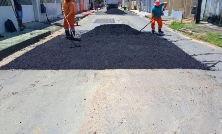 Recuperação asfáltica avança na Cidade Nova e melhora mobilidade na zona Norte