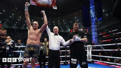 Relive Fury's comeback win and ringside exchange with Joshua