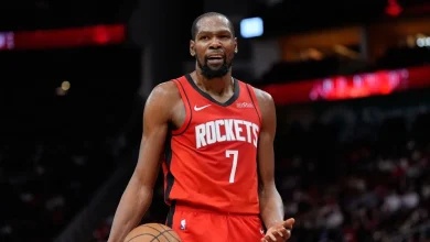 Report: Rockets' Kevin Durant out for Game 3 vs. Lakers with left ankle sprain