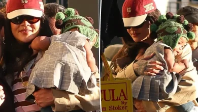 Rihanna’s 6-month-old daughter makes her first public appearance in vintage Dior, of course