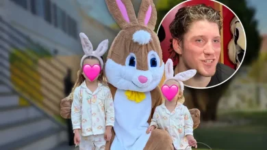 Ryan Leonard replaces Dylan Strome as Easter Bunny during Stromes’ annual Easter egg hunt