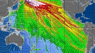 Satellite captures first high-resolution images of a giant tsunami in the Pacific Ocean