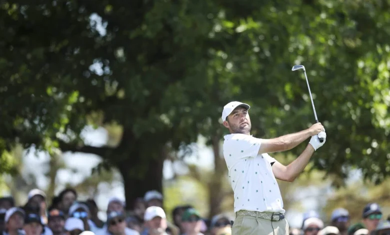 Scottie Scheffler flirts with Masters course record in blazing third-round charge