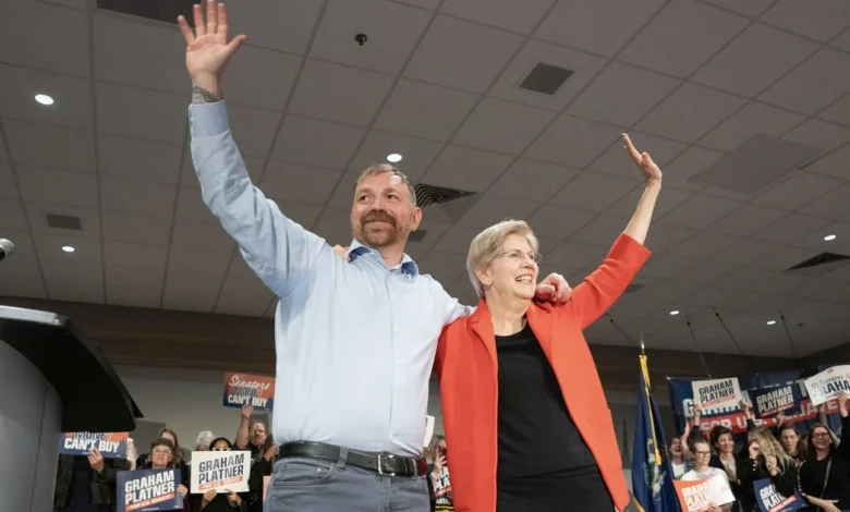 Sen. Elizabeth Warren rallies with Graham Platner in Maine's heated Democratic Senate primary