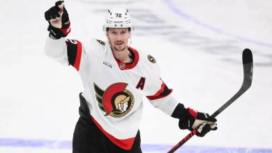 Senators' Chabot to return vs. Panthers just 17 days after breaking arm