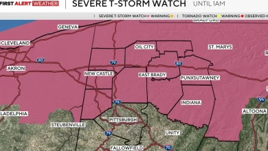Severe thunderstorm watch issued for northern parts of Pittsburgh area