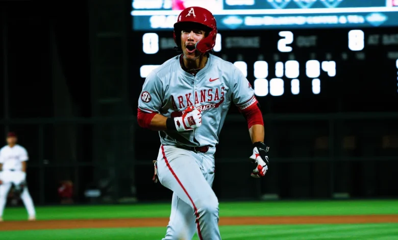 Six-Run Eighth Inning Powers #22 Arkansas past #8 Alabama in Series Opener
