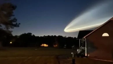 SpaceX Falcon 9 launch bright and visible in Tuesday pre-dawn sky