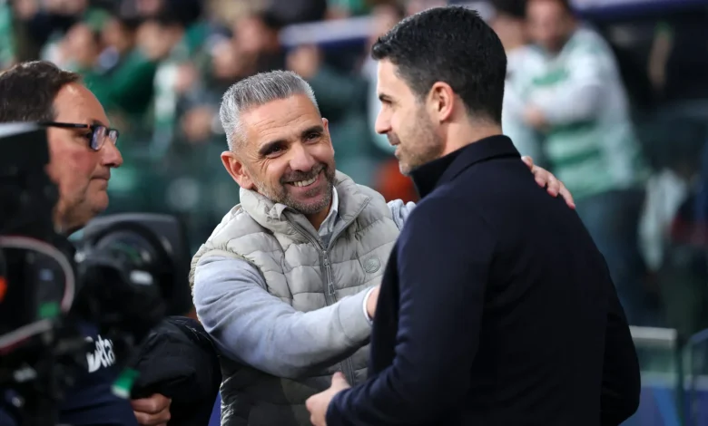 Sporting CP manager reacts to question about Arsenal that ‘doesn’t even make sense’