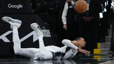 Spurs' Wembanyama (concussion protocol) exits vs. Blazers