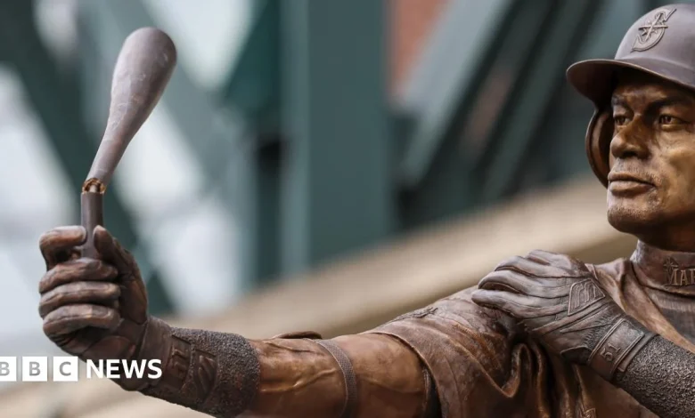 Statue of baseball player Ichiro Suzuki broken as it is unveiled in Seattle