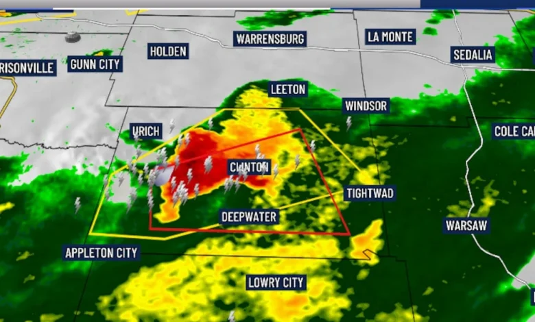 Storms moving out of the region on your Wednesday evening