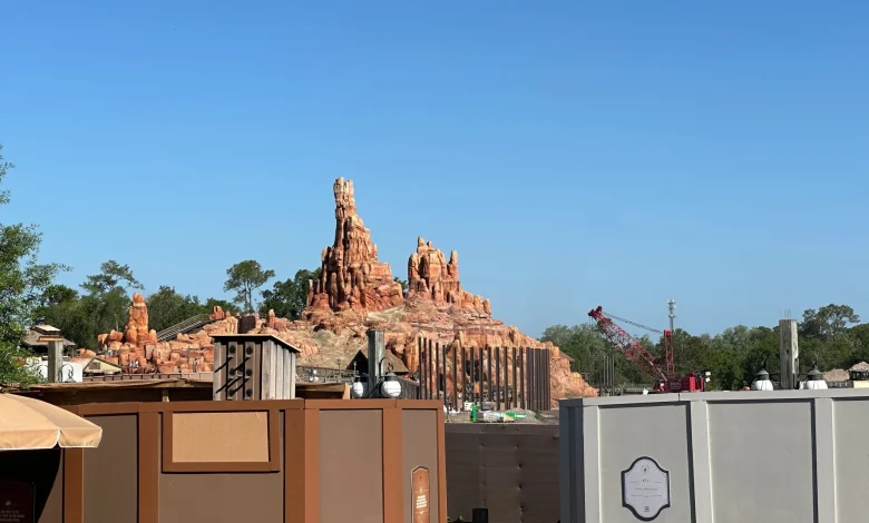 Supports Installed For New Wall Separating Big Thunder Mountain Railroad and Piston Peak National Park