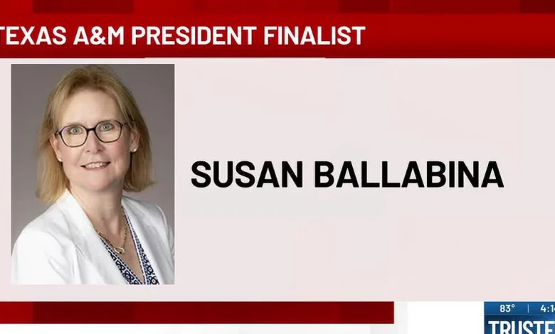 Susan Ballabina named sole finalist to lead Texas A&M University