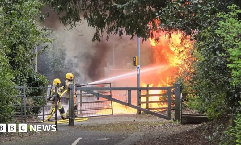 Telford school evacuated after fuel tanker fire