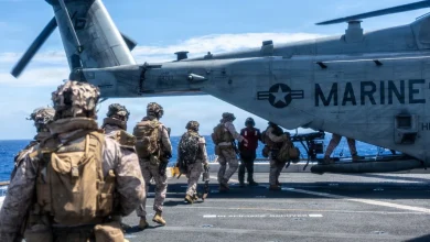 The US is ready to seize Iran-linked ships with boarding parties, as Marines practice maritime raids