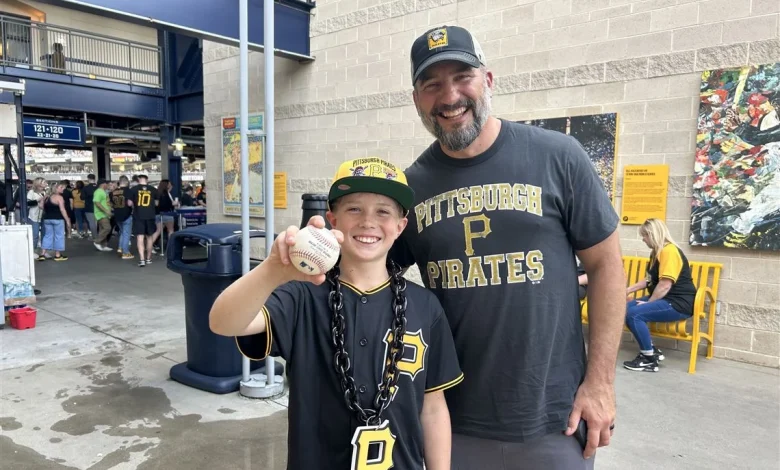 'This is just icing on the cake': The story behind the father-son duo who snagged the ball from Konnor Griffin's first big league play