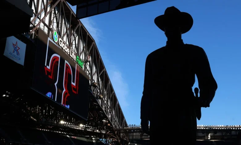 This statue was too controversial for a Dallas airport. Why did the Texas Rangers give it a home?
