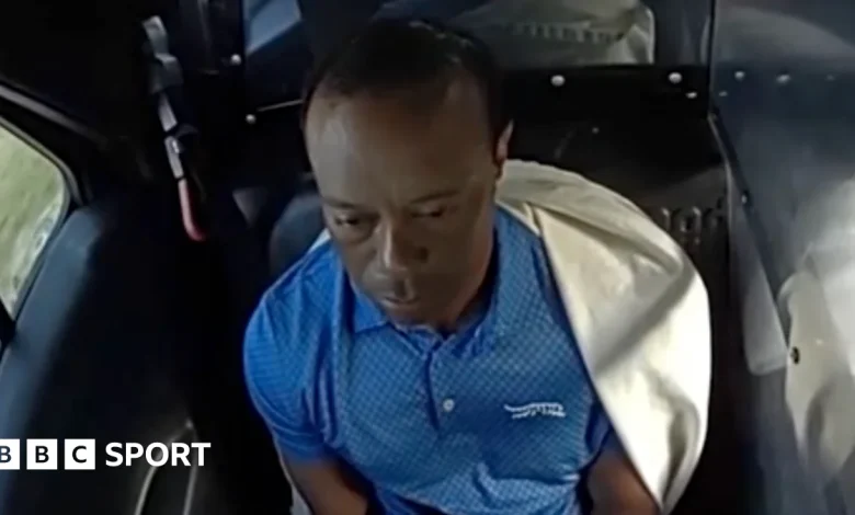 Tiger Woods: Police release body camera footage of golfer straight after Florida crash