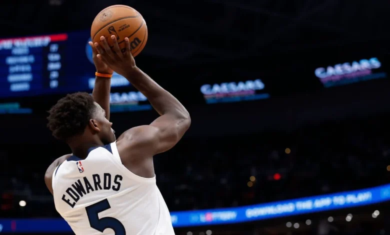 Timberwolves rest Anthony Edwards vs. Pistons to manage knee pain