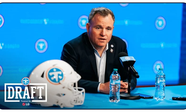 Titans GM Mike Borgonzi Discusses the Additions of WR Carnell Tate, Edge Keldric Faulk in First Round of NFL Draft