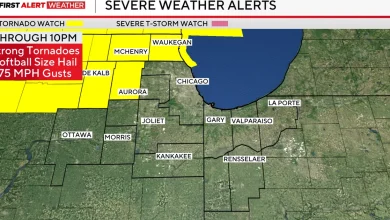 Tornado, flood watches issued for parts of Chicago area as severe storms approach Tuesday