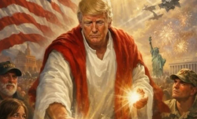 Trump deletes image of himself as Jesus as feud with pope dismays US Catholics