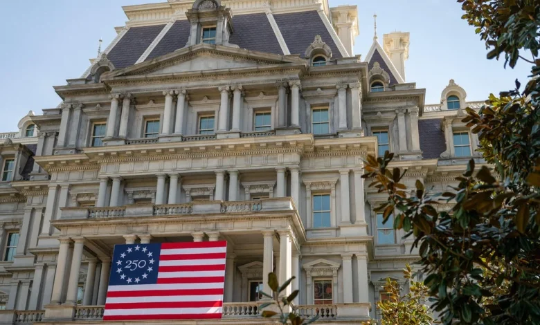 Trump proposes painting executive office building white