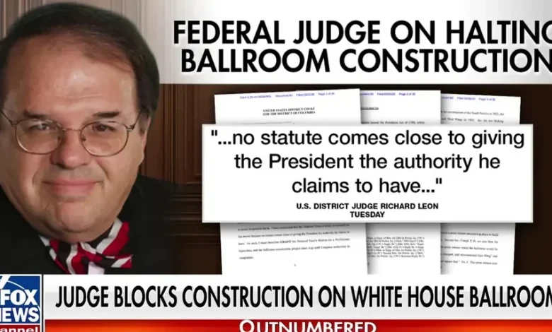 Trump responds after judge blocks White House ballroom project