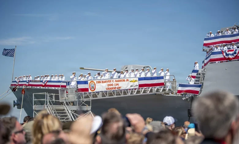 U.S. Navy Commissions Flight IIA Destroyer USS Harvey C. Barnum (DDG 124)
