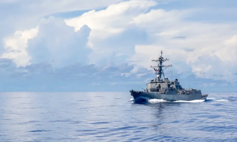 US Navy destroyer intercepts Iranian-flagged vessel trying to skirt blockade