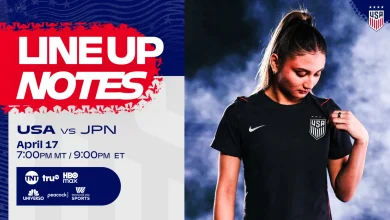 USWNT vs. Japan: Starting XI & Lineup Notes on Friday, April 17 in Commerce City, Colorado