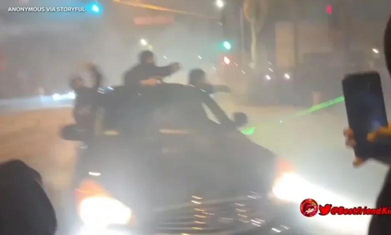 Video shows chaos before 4 were injured in shooting at Rosemead street takeover